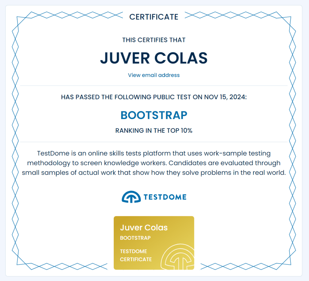 Juver Colas - Bootstrap