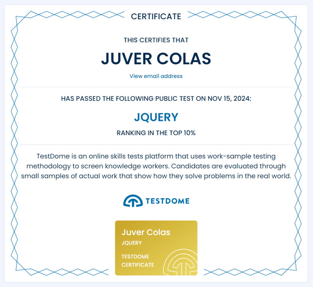 Juver Colas - jQuery